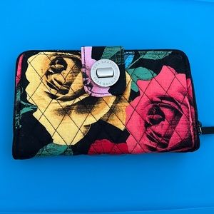 Vera Bradley-Turnlock Wallet-Havana Rose